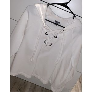 Aerie lace up sweater